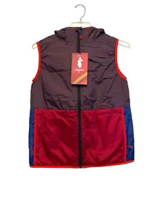 Cotopaxi Teca Calido Hooded Vest Women Size XS Red Hot Sun Reversible Zip NWT - Picture 1 of 12