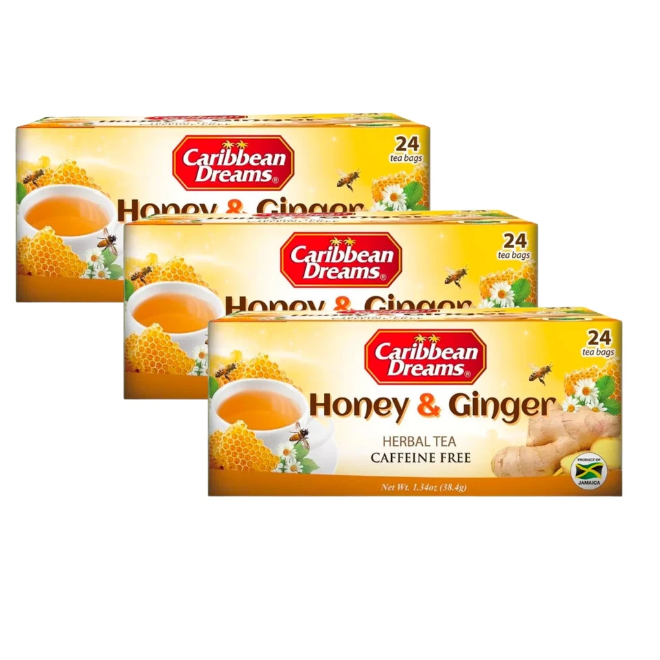 Caribbean Dreams Miel y Jengibre, 72 Bolsas de Té (3) - Las tarifas las pagamos por nosotros para EE. UU. Foto 1 de 1