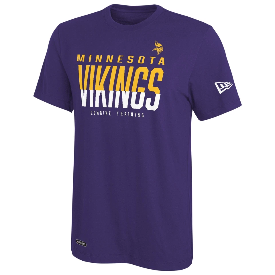 Camiseta manga corta New Era NFL Minnesota Vikings línea dividida para hombre Foto 1 de 1
