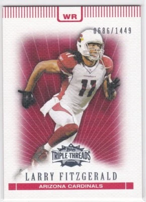 2007 Topps Triple Threads #63 Larry Fitzgerald /1449 Cardinals Free Shipping! - Image 1 of 2