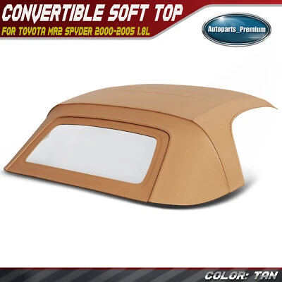 Tapa blanda convertible bronceada para Toyota MR2 Spyder 00-05 1,8 L con ventana de vidrio térmico Foto 1 de 4