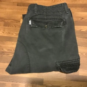 Levis Cargo Herren (38x28 Cutoff Raw Hem) schwarze Hose verstärkter Zwickel weißes Etikett  - Bild 1 von 12
