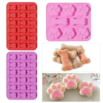 Puppy Dog Paw Cake Making Silicone Molds Ice Cube Tray Chocolate Baking Mould - Image 1 of 4