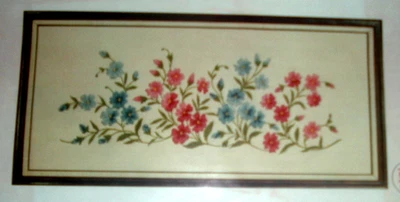 Винтажный комплект для вышивки MCM «Phlox» с цветочными цветами от Progress 11 дюймов x 25 дюймов - Изображение 1 из 4