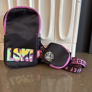 Disney  Marvel Loki ''Master of Mischief'' Fabric Crossbody Bag Pre-Owned 2023 - Picture 1 of 4