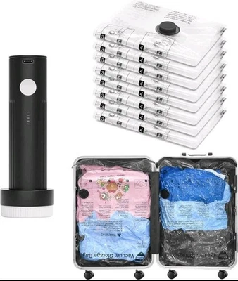 Travel Vacuum Bags for Luggage with Portable Electric Pump 15 bags p5 - Image 1 of 4