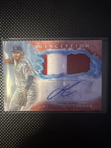 2017 Topps Inception Francisco Lindor 2 Color Relic Auto #d/25 IAP-FL Guardians - Picture 1 of 3