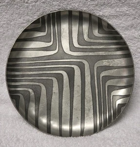 🔶️JUNE CALCUTT AUSTRALIA STUDIO ABSTRACT BRUTALIST PEWTER TRAY VINTAGE MCM - Picture 1 of 5