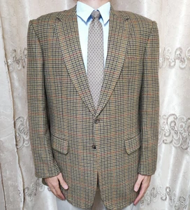 Vintage Chester Barrie Kaschmir Wolle Bespoke Hahnentritt Jacke Blazer 42R - Bild 1 von 10