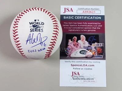 Aledmys Diaz Signed 2022 World Series Baseball JSA COA WS Champs Astros A - Image 1 of 4