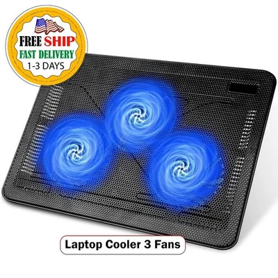 Almohadilla de Enfriamiento para Computadora Portátil con 3 Ventiladores - Image 1 of 4