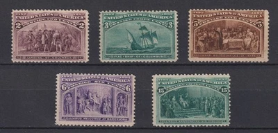 US #'s 231, 232, 234 235, 238 *MINT NG H* { SET OF 5 COLUMBIAN } GREAT FROM 1893 - Image 1 of 4