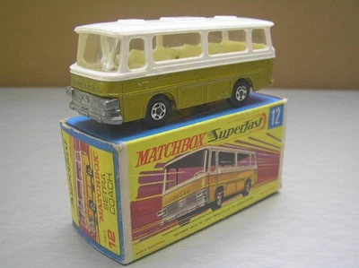 Matchbox Superfast MB12 Setra Coach Metallic Gold made in England Mint in Box - Image 1 of 4