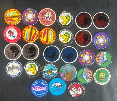 Hawaii lot of 27 Random Pogs and Milkcaps from the 1990s with Duplicates - Image 1 of 2