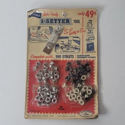 Prims I-Setter инструмент и отверстия кремовый черный серебро шитья шнурки для скрапбукинга обувь - Изображение 1 из 4