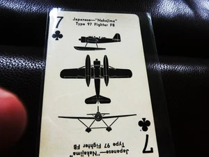 WW2 Japanese --"Nakajima" Type 97 Fighter FB Single Playing Card Coca Cola - Picture 1 of 2