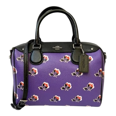 Nuevo sin etiquetas Bolso Cartera Coach Mini Bennett de Cuero Púrpura Zarza Rosa F55464 Foto 1 de 4