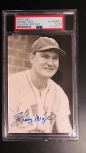 Johnny Mize Signed Postcard PSA Certified - Picture 1 of 4
