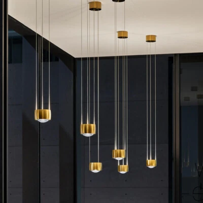 LED Pendant Light Home Lamps Shop Ceiling Light Kitchen Gold Chandelier Lighting - Image 1 of 4