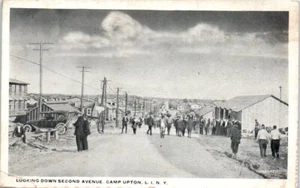 NY Postkarte Blick auf die Second Avenue Camp Upton LINY Long Island New York - Bild 1 von 2