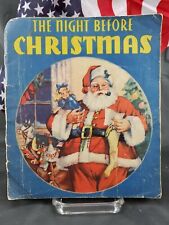 The Night Before Christmas 1935 Paperback Santa Smoking Pipe FREE SHIPPING!!!