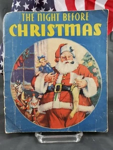 The Night Before Christmas 1935 Paperback Santa Smoking Pipe FREE SHIPPING!!! - Bild 1 von 8
