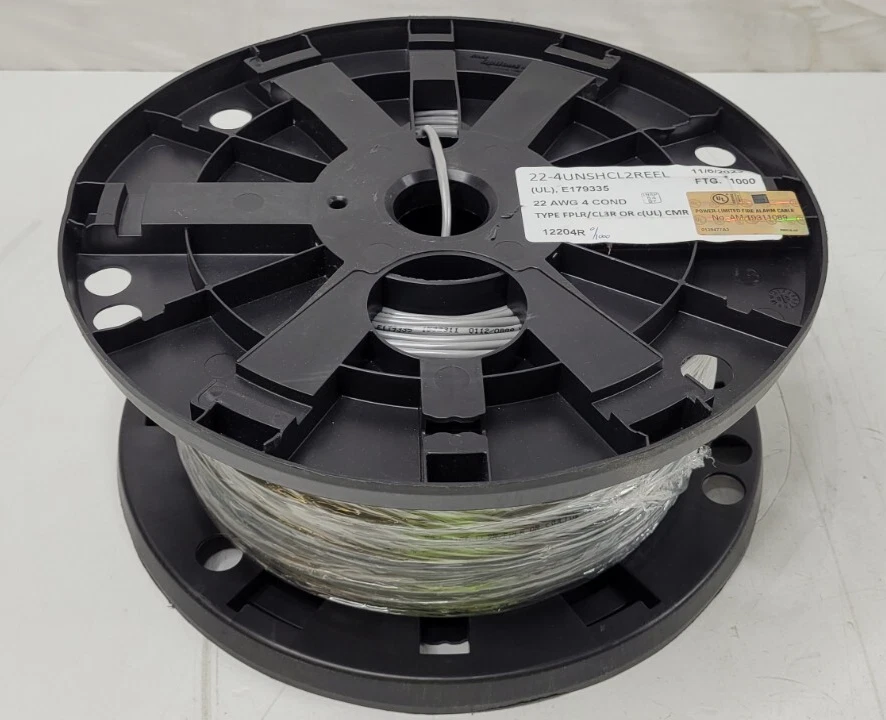 Advanced Digital 12204R Fire Alarm Cable 1000-ft Gray 22awg 4-conductor