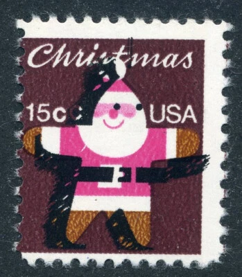 1800a USA, Color-Omitted Error, MNHOG, green and yellow omitted, Christmas Issue - Image 1 of 3