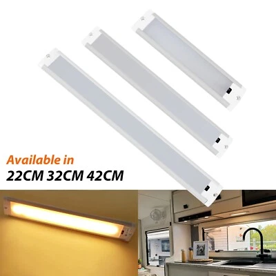 12 volt LED Strip Light Campervan Under Cabinet Lamp Dimmable Sensor Switch Warm - Image 1 of 4