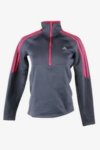 Top de pista Adidas vintage media cremallera 3 rayas retro años 90 azul marino talla Reino Unido 8/10 - sw3107 - Imagen 1 de 4