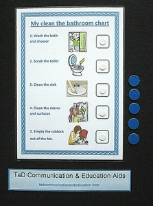 MY CLEAN THE BATHINO CARTA TDAH autismo demencia ayuda visual PECS SEN Alzheimer - Imagen 1 de 12