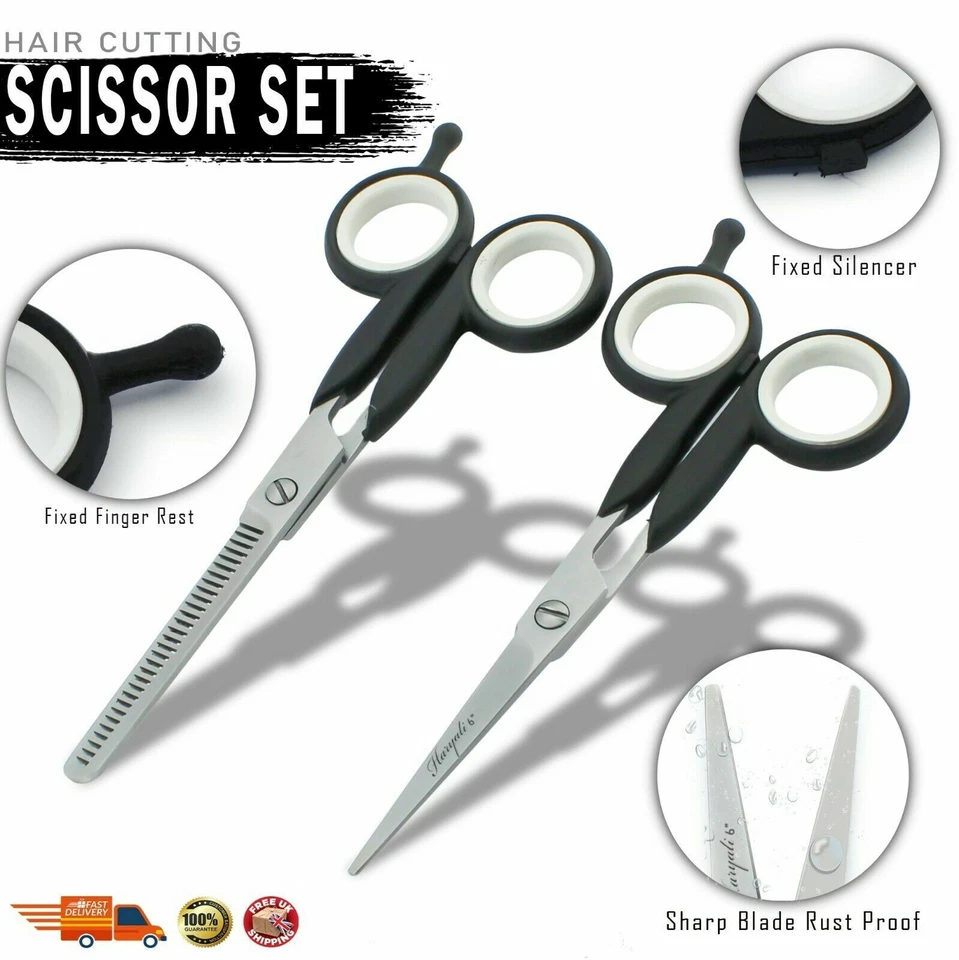 Barber Style Hair Cutting & Thinning Scissors Shears Set for Hairdresser - Image 1 of 1