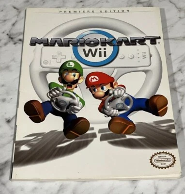 Nintendo Wii Mario Kart Premiere Edition Prima Game Strategy Guide Book w Poster - Image 1 of 4