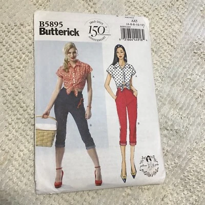Butterick B5895 Vintage-Style Shirt and Pants Sewing Pattern Uncut Gertie - Image 1 of 4