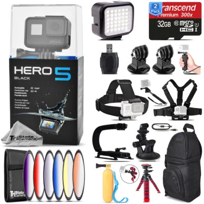 GoPro Hero5 Black 4K Camera + 6PC Graduated Filter + Backpack - 64GB Bundle Kit - Image 1 of 4