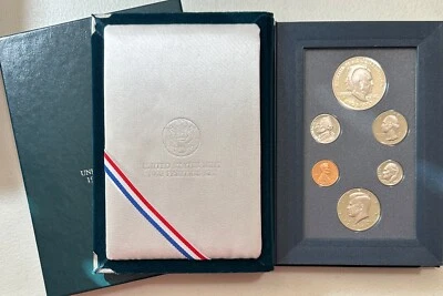 1990 U.S. Mint PROOF Prestige 6 Coin Set w/Eisenhower Centennial 90% Silver $1 - Image 1 of 4