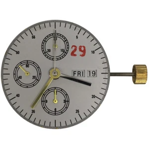 28800 Bph Clone Automatik Chronograph Uhrwerk 7750 ETA VALJOUX weiß 3h - Bild 1 von 3