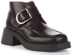 Vagabond Dorah Decorative Monk Strap Buckle Ankle Boot Black Womens UK 3 - 8 - Picture 1 of 5