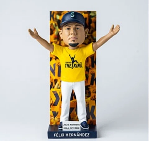 Felix Hernandez Seattle Mariners Hall Of Fame Bobblehead Presale 8/13/2023 King Cover