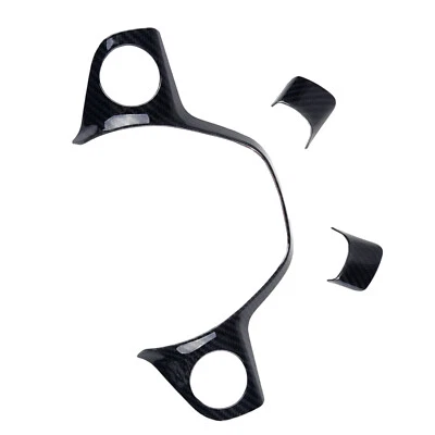 1Set For Ford Focus 2012-14 Escape Carbon Fiber Style Steering Wheel Cover Trim  - image 1 of 4