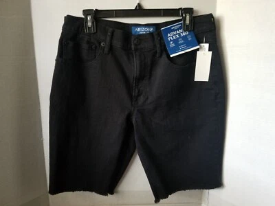 Arizona Men's Advance Flex 360 Slim Fit Raw Hem Black Denim Shorts Size 34 - NWT - Image 1 of 2