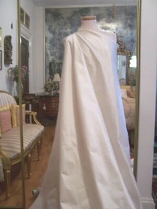 3.5yds X 54 inch LUSTROUS PURE SILK OFF WHITE DUCHESSE SATIN HAS CENTER FOLDLINE - Picture 1 of 4