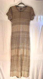 Vtg 90s Hourglass Sheer Dress Bodycon  Beach Cover Cocktail Cruise Maxi Stretchy - Picture 1 of 9
