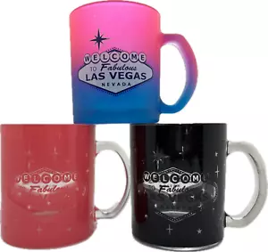 Las Vegas Welcome Sign Transparent Glass Mug - Picture 1 of 4
