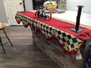 NEW SFERRA MANTEL COVER HANDSTITCHED NEEDLEPOINT 66” x 20” - Picture 1 of 12