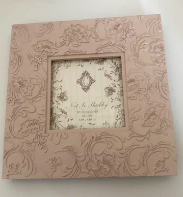 Concepts Not So Shabby Raised Flowers 粉色相框 3.5 x 3.5 — 第 1/4 张图片