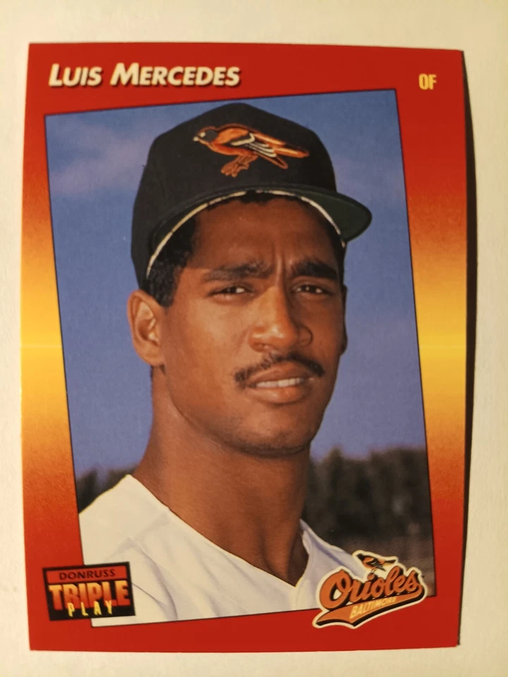LUIS MERCEDES ORIOLES 1992 DONRUSS TRIPLE PLAY BASEBALL CARD #145 - Image 1 of 1
