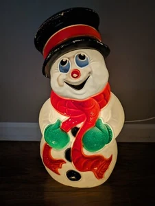 Grand Venture Frosty Snowman Blow Mold 18" Lighted Christmas Decor Vintage 1999 - Picture 1 of 6