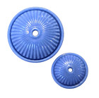 2 boutons anciens corps bleu Chine sifflet, forme #6...7/16" et 5/8"