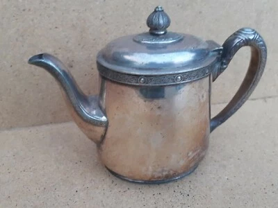 Tetera antigua de colección latón chapada en plata EPBM 7216 4 BRANQUIAS 99  Foto 1 de 4